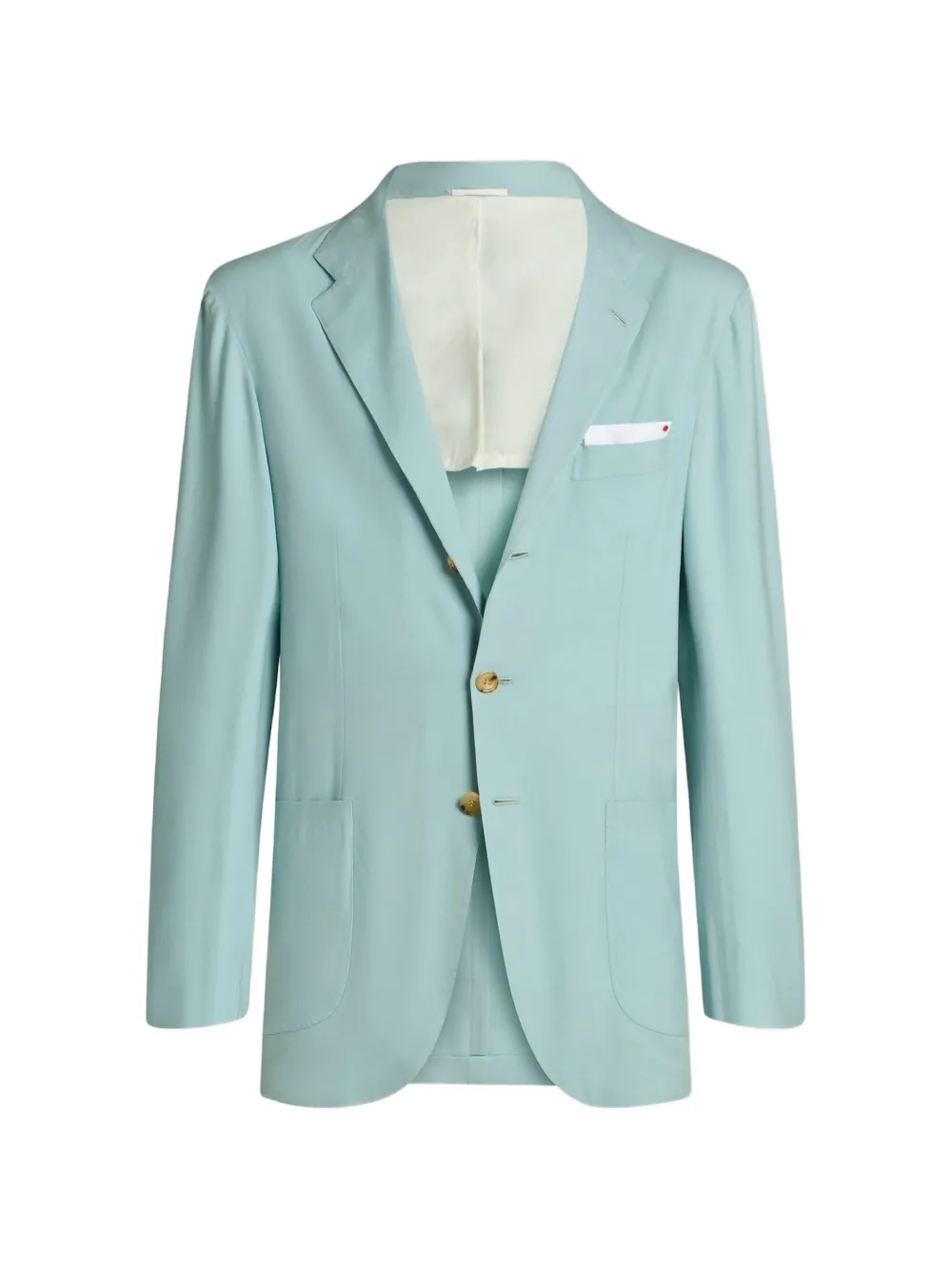 Kiton Blazer met enkele rij knopen Blauw