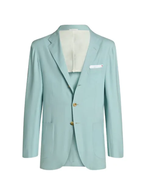 Kiton single-breasted long-sleeve blazer