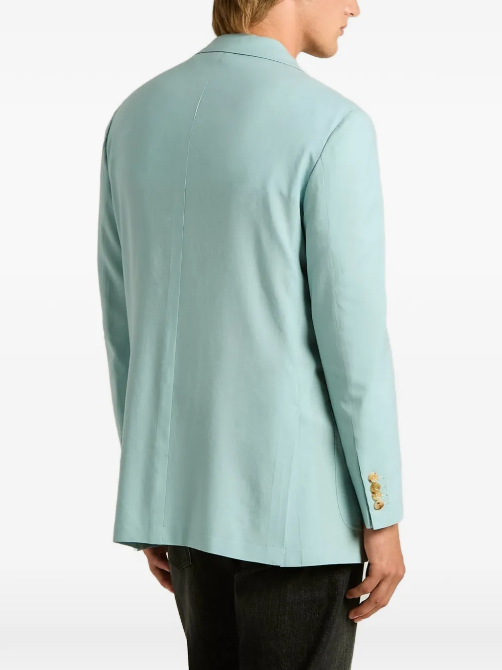 Kiton Blazer met enkele rij knopen Blauw