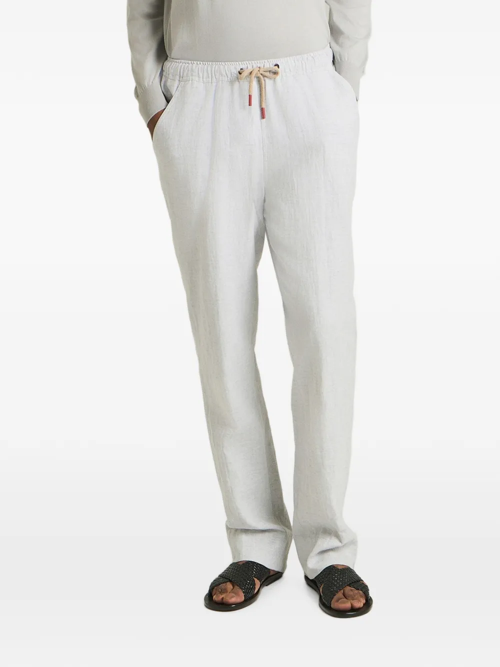 Kiton Broek met trekkoord Grijs