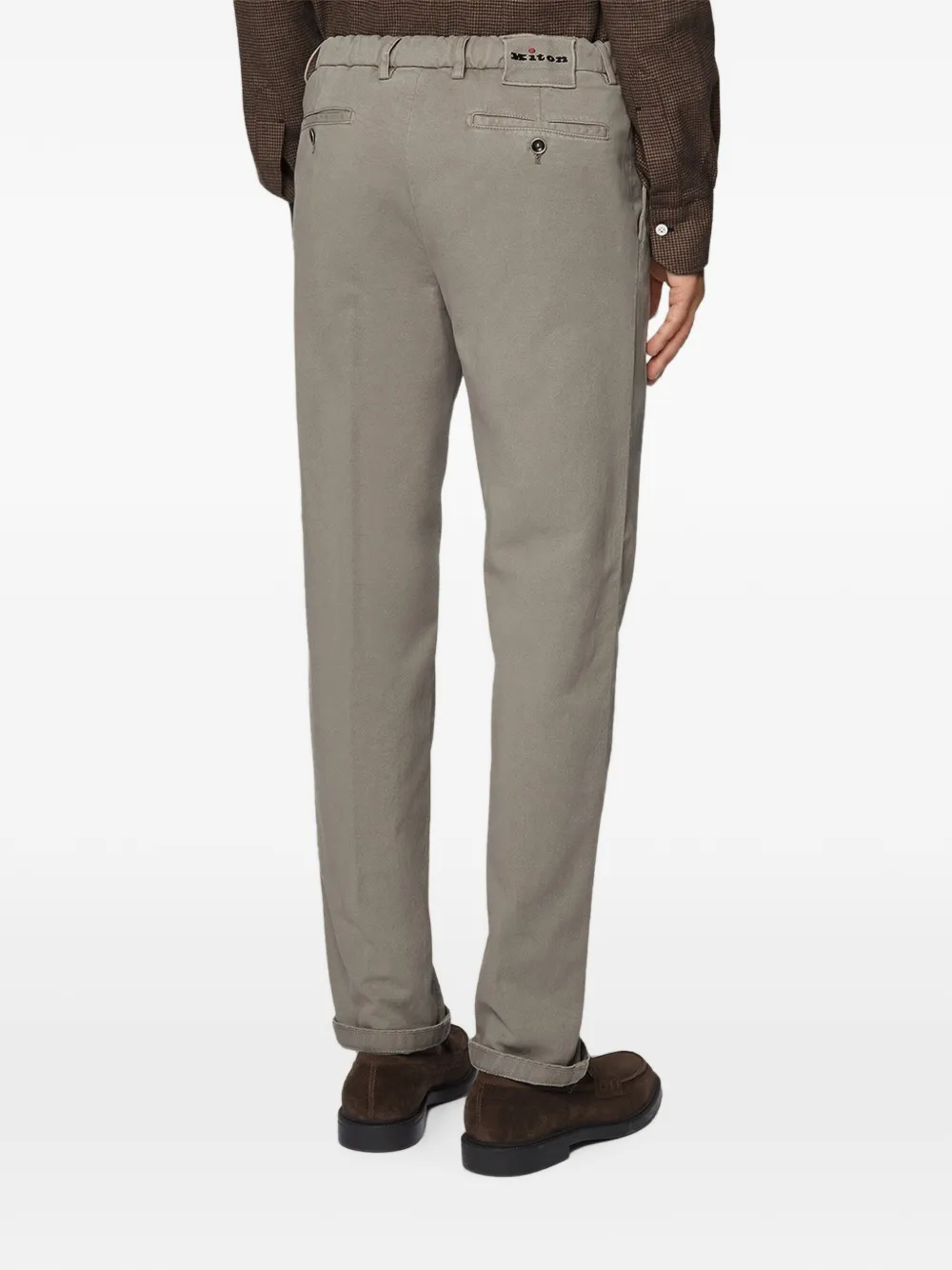 Kiton Straight broek van katoenblend Grijs
