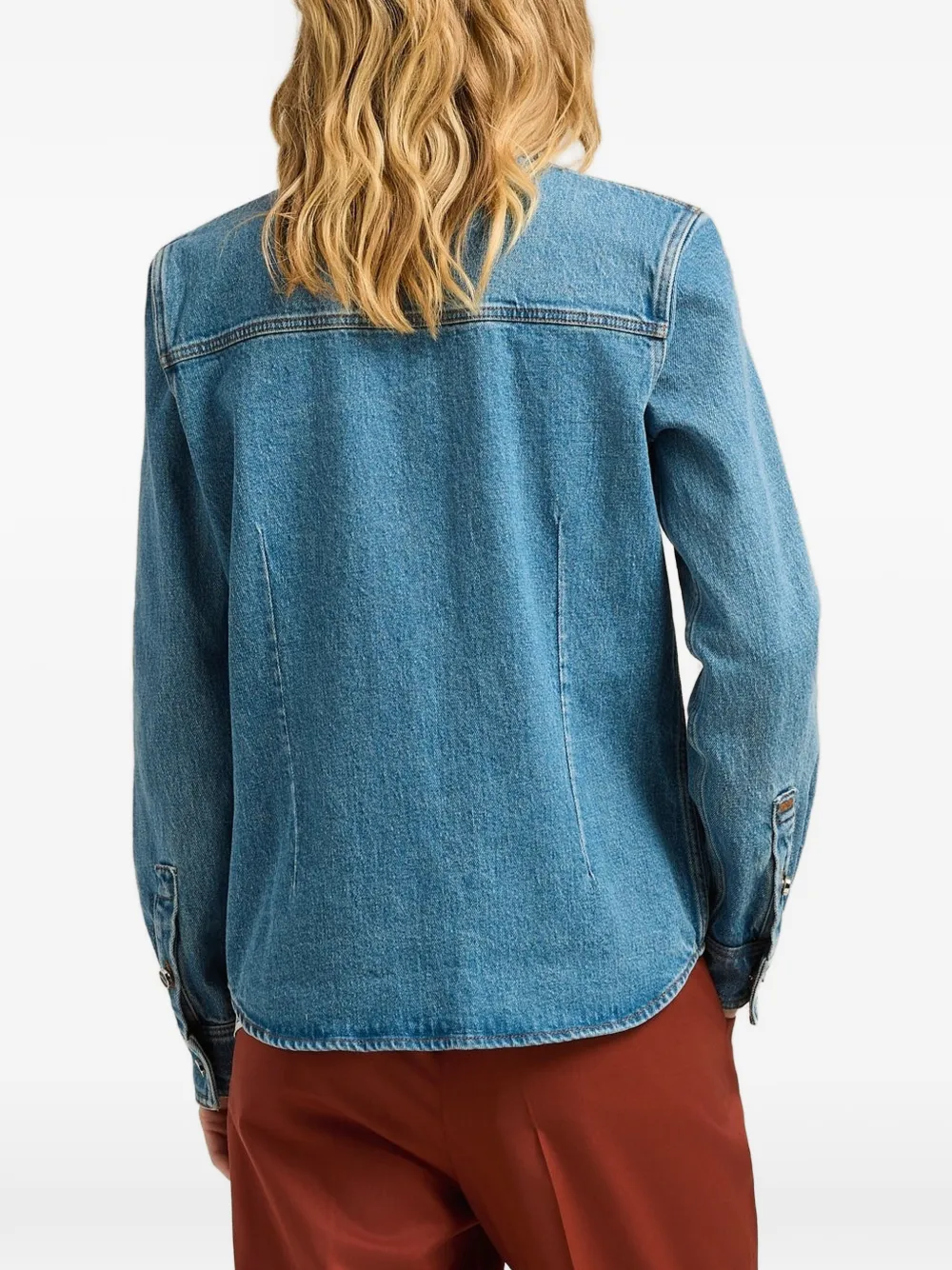 Kiton Denim jack Blauw