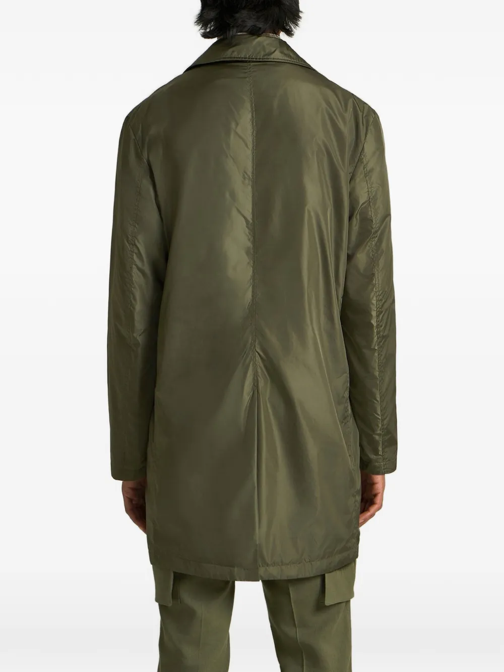Kiton Trenchcoat met enkele rij knopen Groen