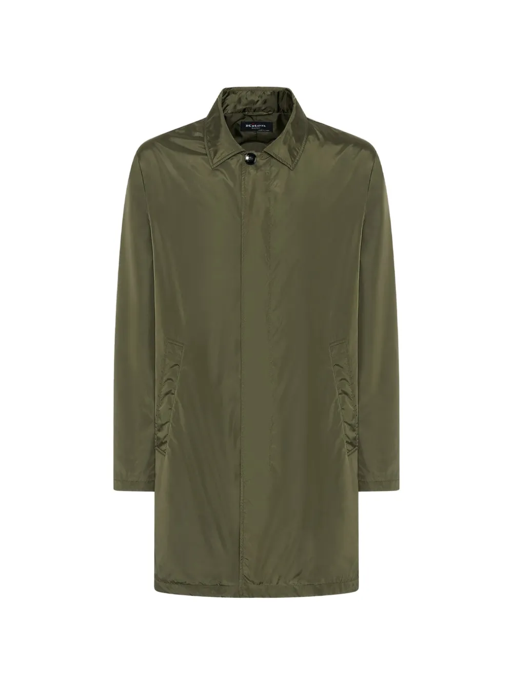 Kiton Trenchcoat met enkele rij knopen Groen
