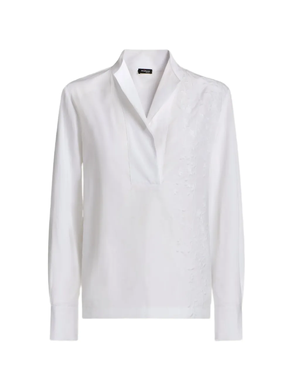 Kiton Shirt met borduurwerk Wit