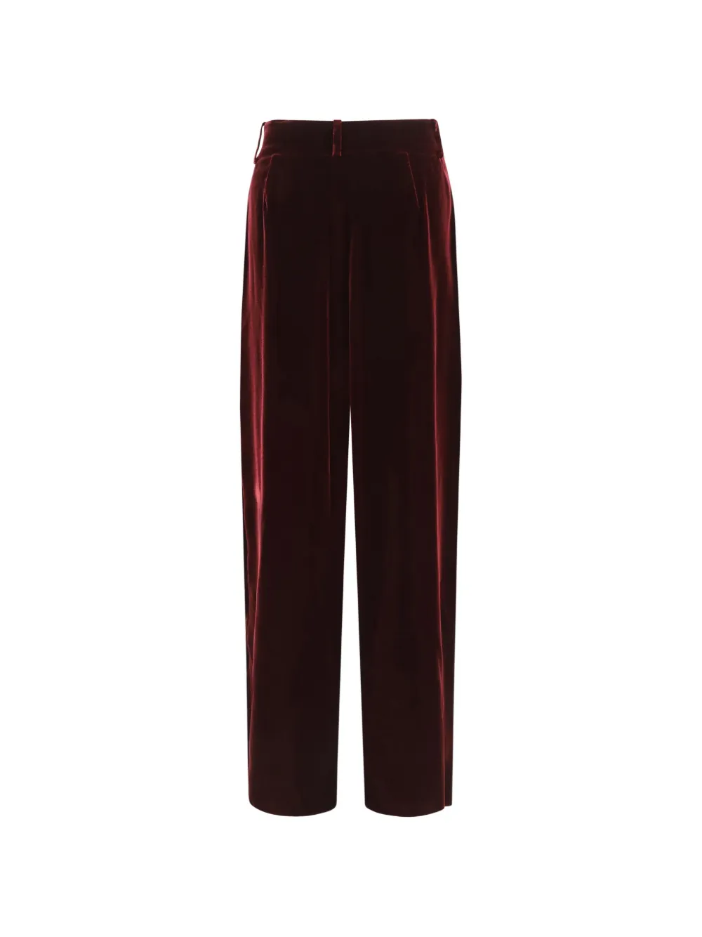 Giorgio Armani Plooibroek met wijde pijpen Rood