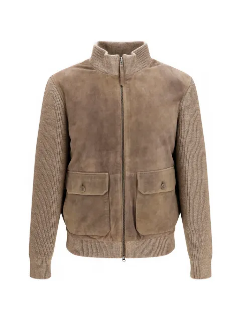 D'amico Enzo ribbed-knit panelled jacket