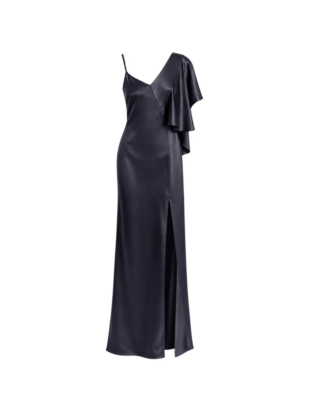 Irina Schrotter Danielle ruffled asymmetric-neck maxi dress