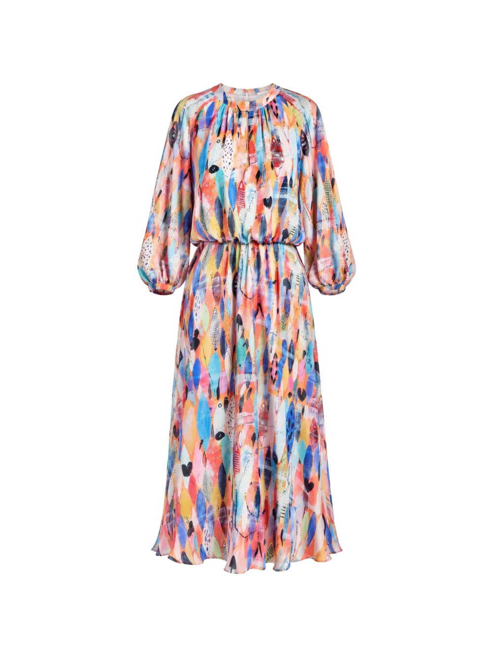 Irina Schrotter Nella abstract-print gathered midi dress
