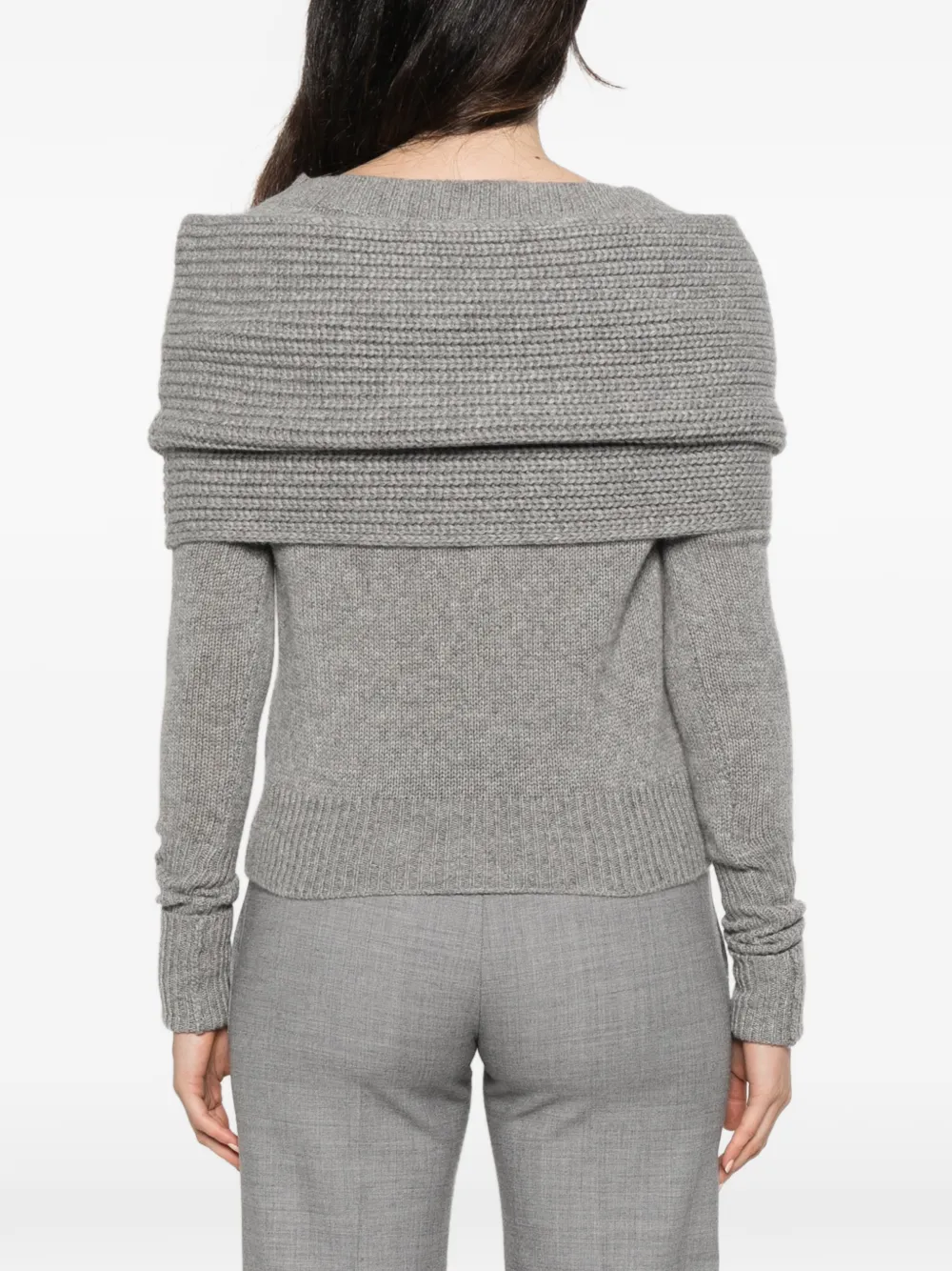 Ermanno Scervino bow-detail knitted sweater Grijs
