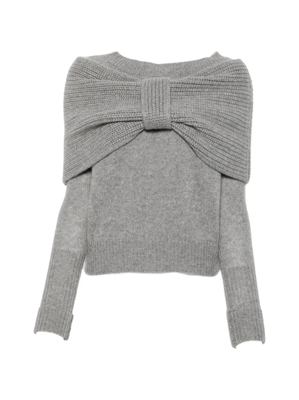Ermanno Scervino bow-detail knitted sweater - Grau