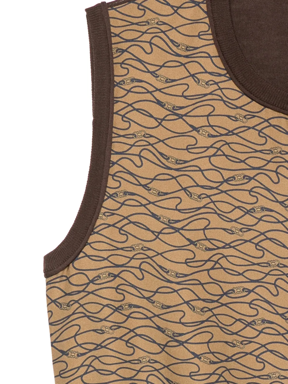Ferragamo Gancini-print top Bruin