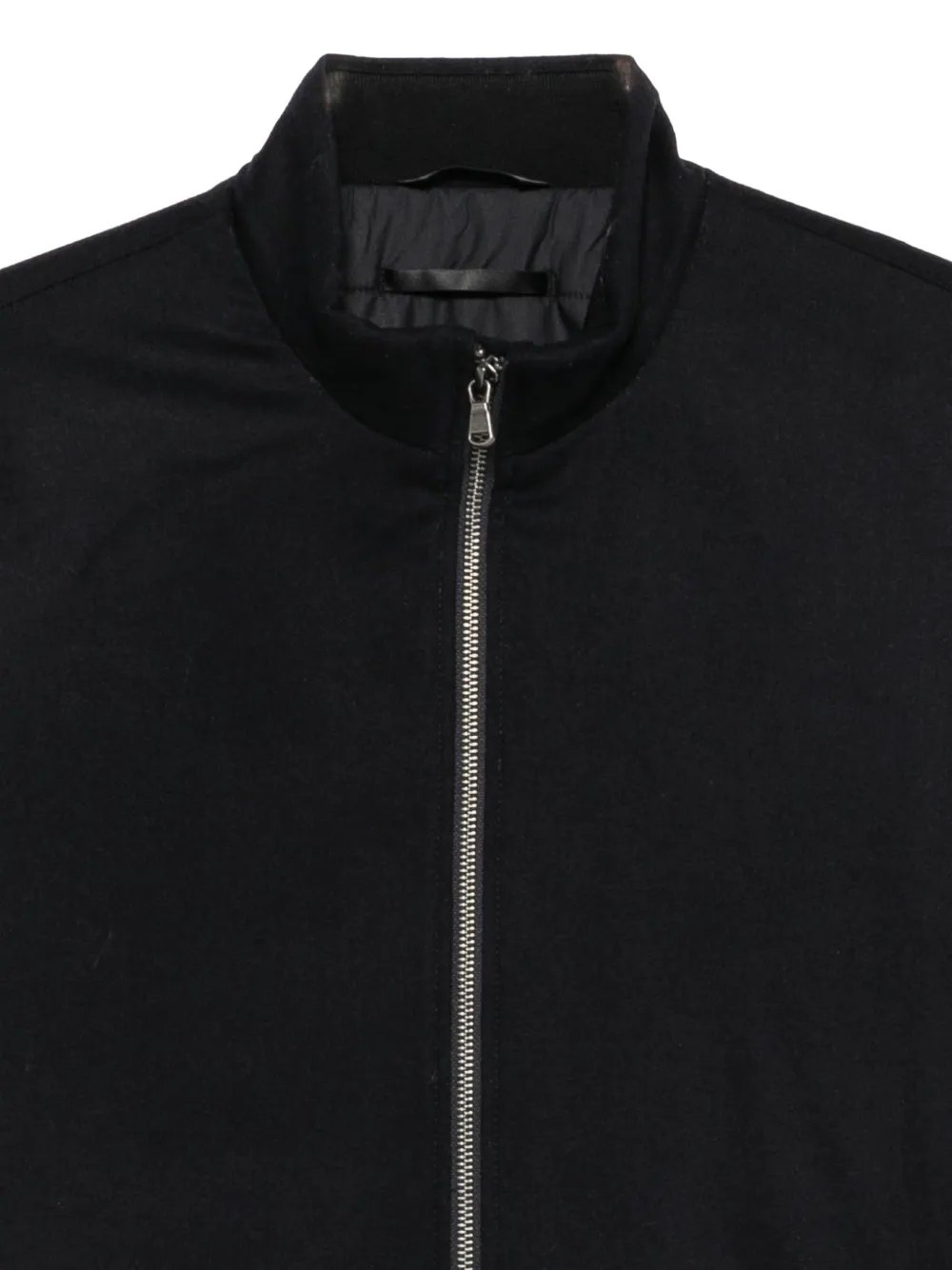 Sunspel zip-up gilet Blauw