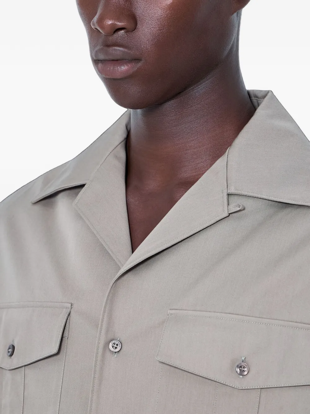 Balenciaga Overhemd met klepzak Beige