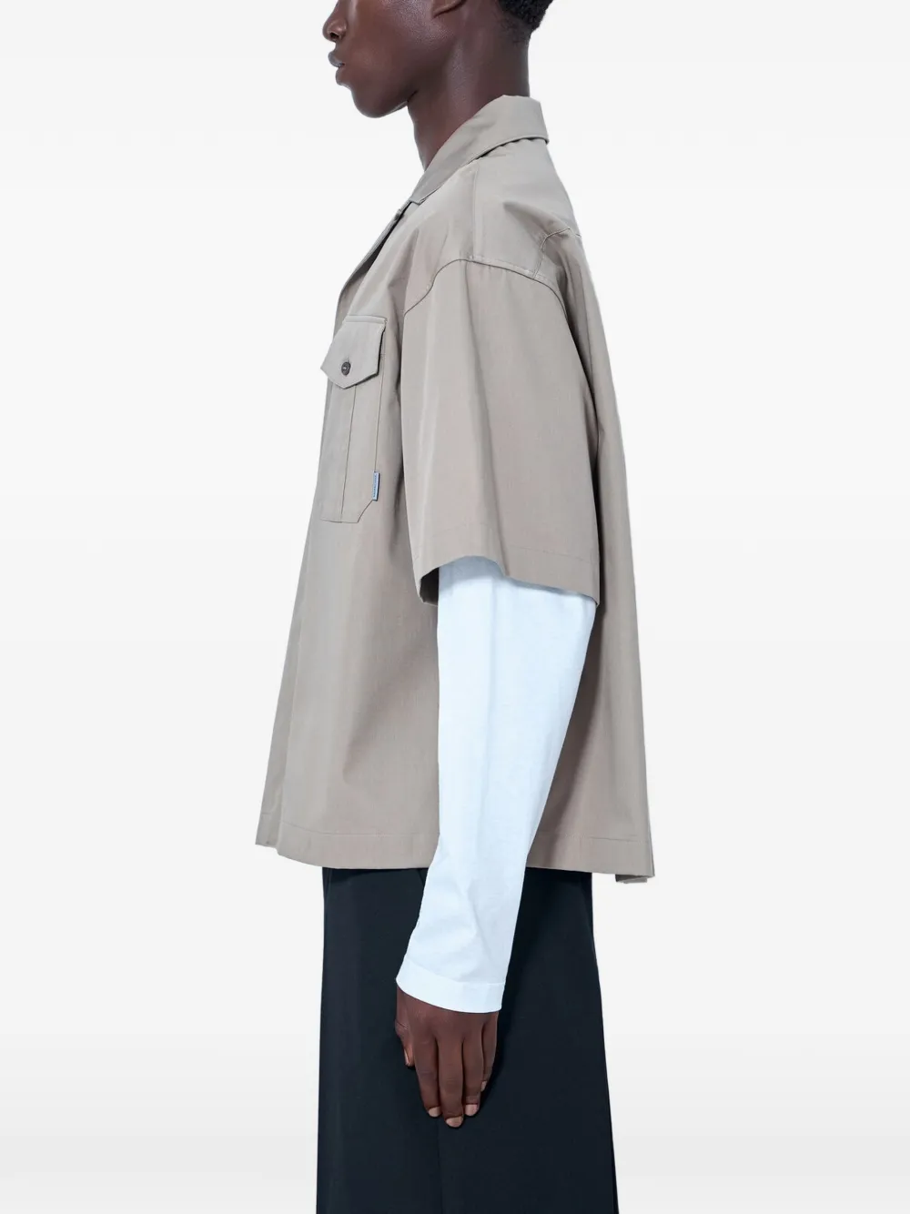 Balenciaga Overhemd met klepzak Beige
