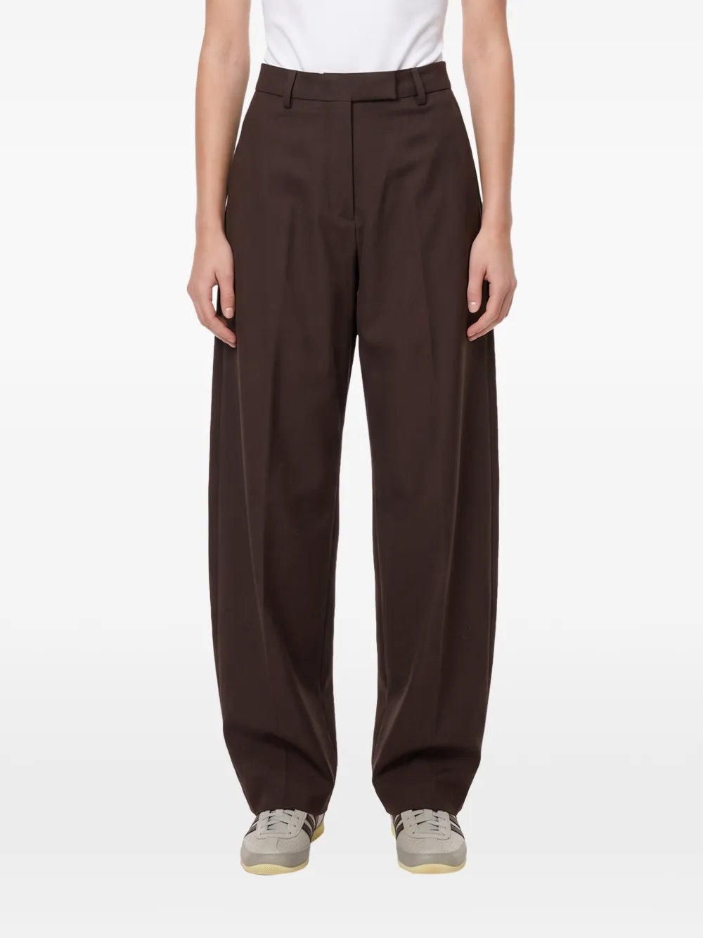THELATEST Dina pleated tailored trousers Bruin