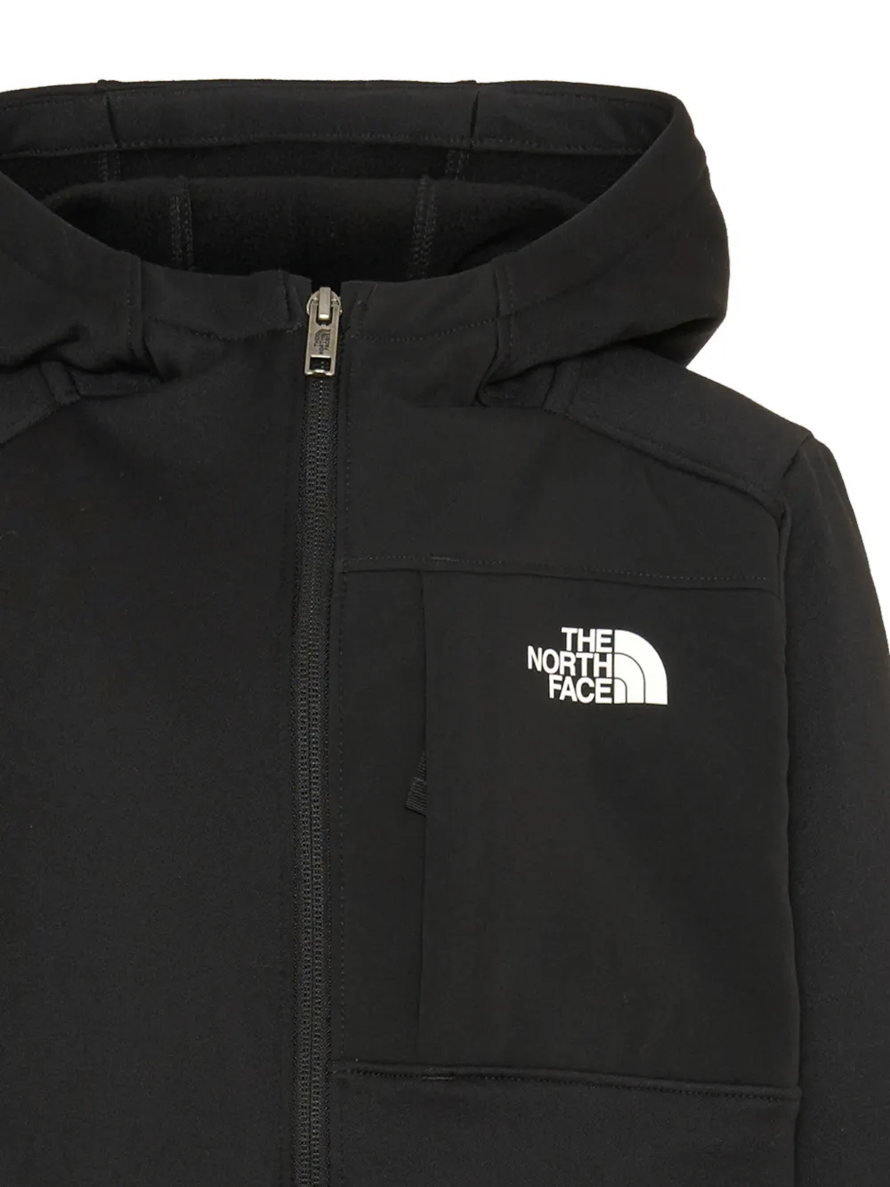 The North Face Kids Hoodie met logoprint en rits Zwart