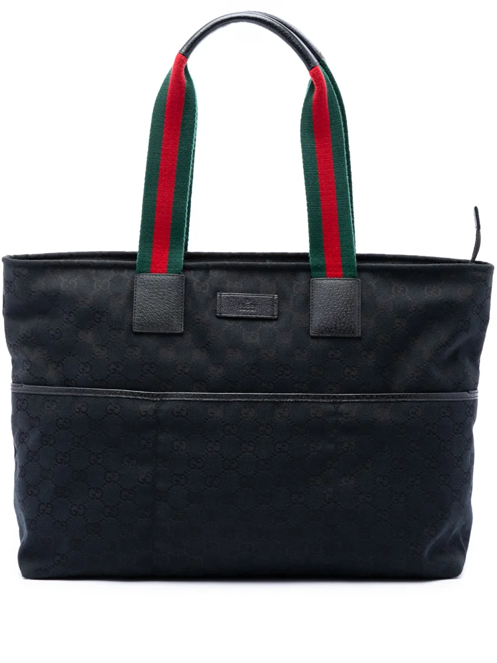 Gucci Pre-Owned cabas en toile GG à bande Web (2016-2026) - Bleu