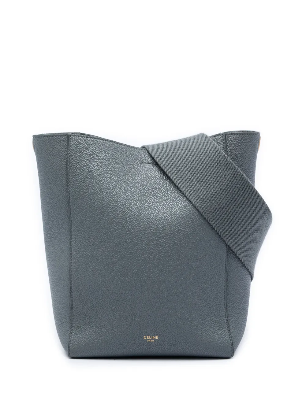 Celine Pre-Owned petit sac seau Seau Sangle en cuir grainé (2018) - Gris Celine Pre-Owned petit sac seau Seau Sangle en cuir grainé (2018) - Gris