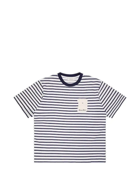 Bram’s Fruit logo-patch striped T-shirt