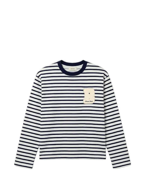 Bram’s Fruit playera Varsity a rayas con parche del logo