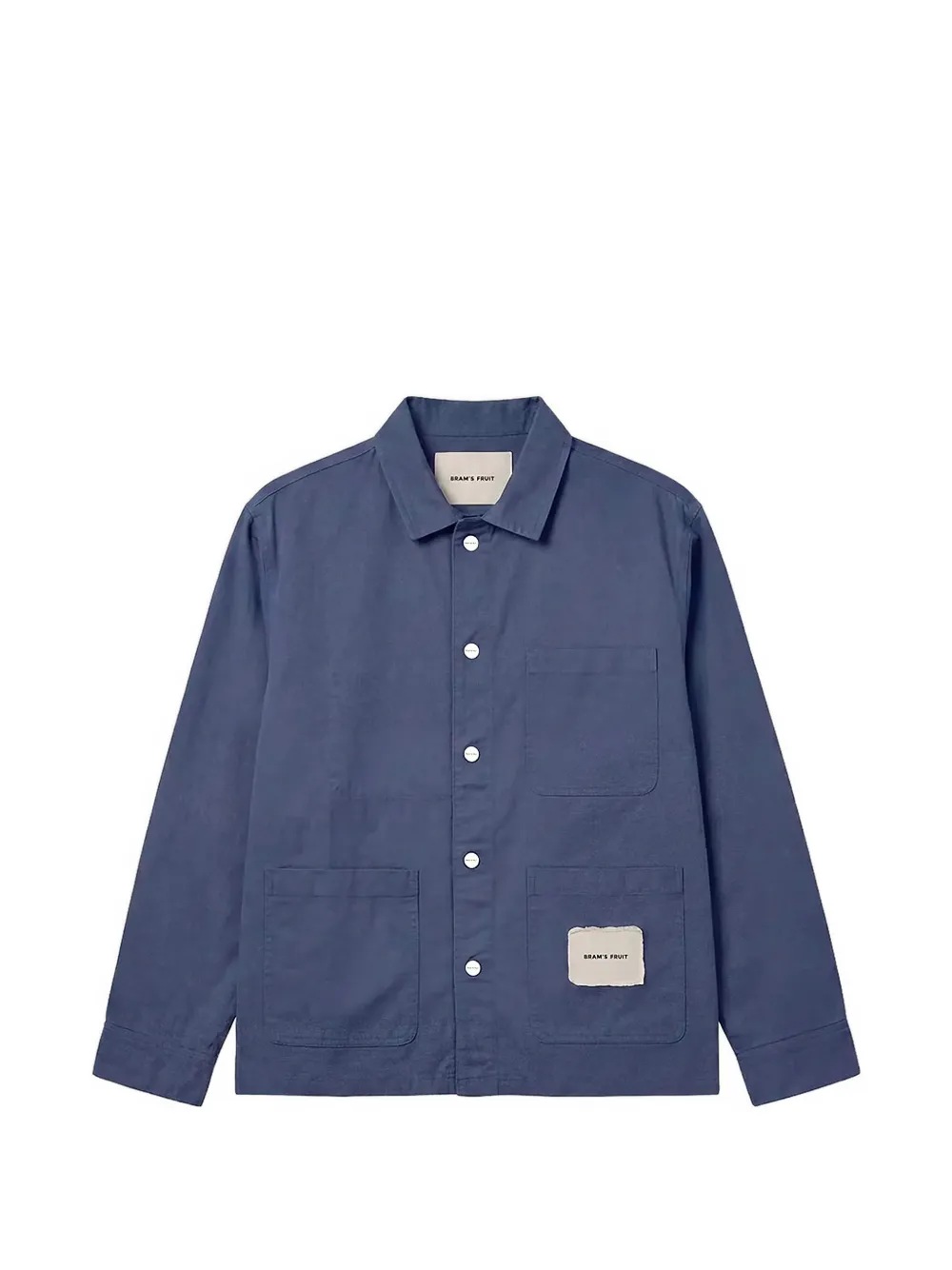 Bram's Fruit Cotton Chore Overshirt In Blue