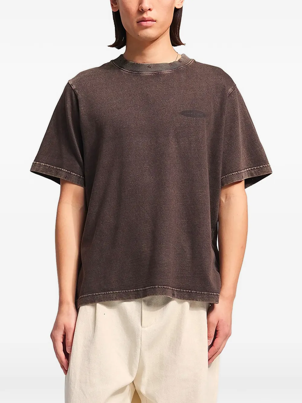 Bram's Fruit Distressed Slogan-print T-shirt In Brown