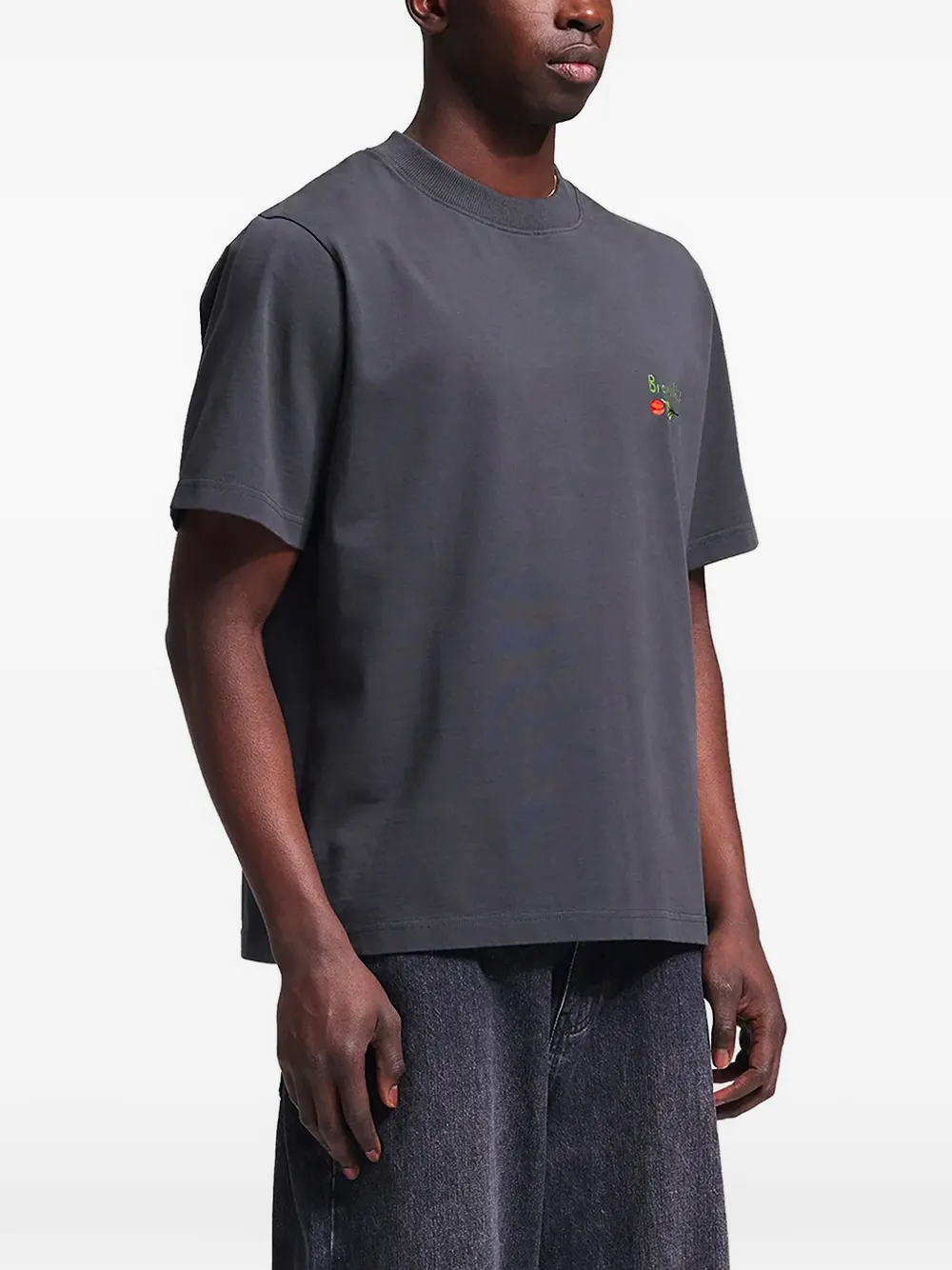 Bram s Fruit Flora 2.0 T-shirt met bloemen-print Grijs