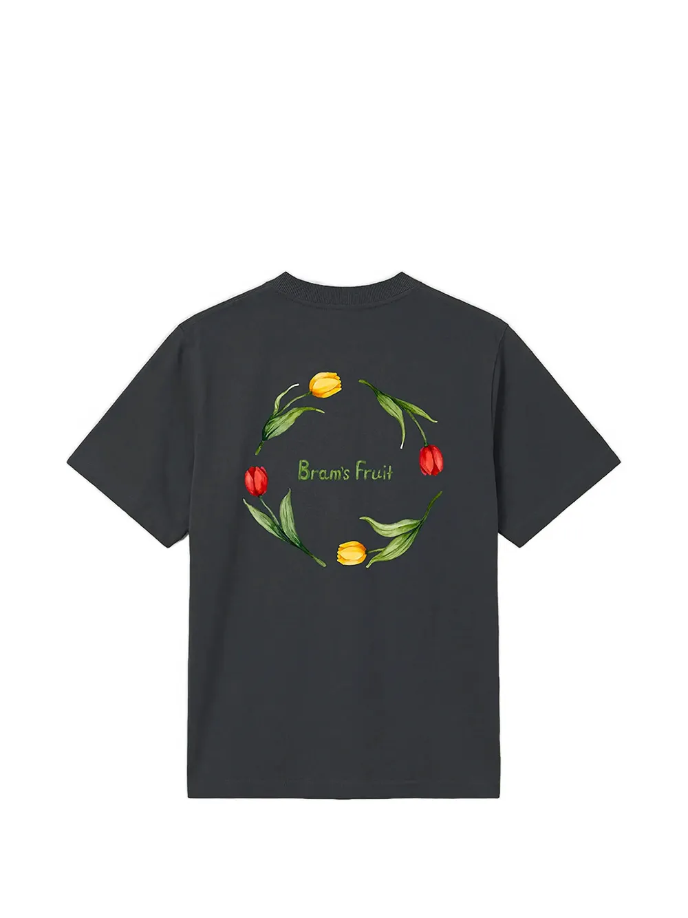 Bram s Fruit Flora 2.0 T-shirt met bloemen-print Grijs