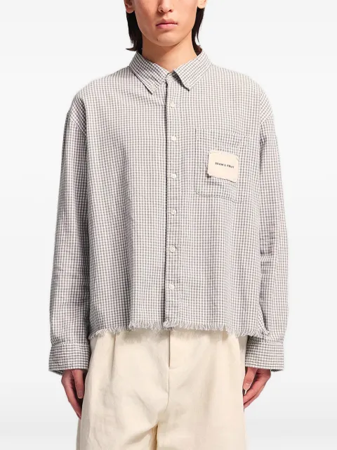 Bram’s Fruit gingham distressed-effect shirt