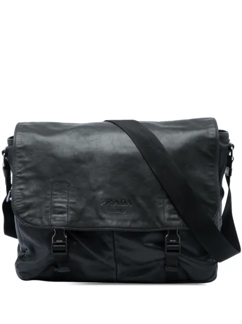 Prada Pre-Owned 2010-2026 Soft Calf Double Buckle Flap Camera Bag crossbody bag