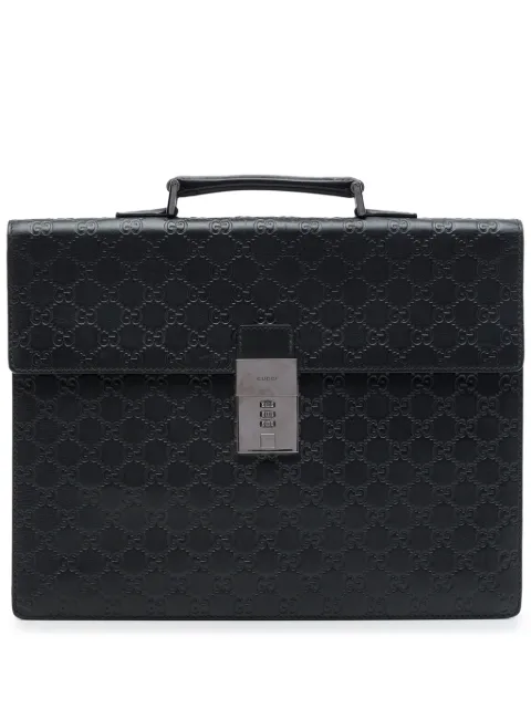 Gucci Pre-Owned 2016-2026 Guccissima business bag