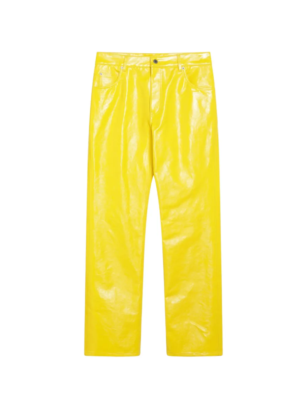 LOEWE glossy straight-leg trousers - Jaune LOEWE glossy straight-leg trousers - Jaune
