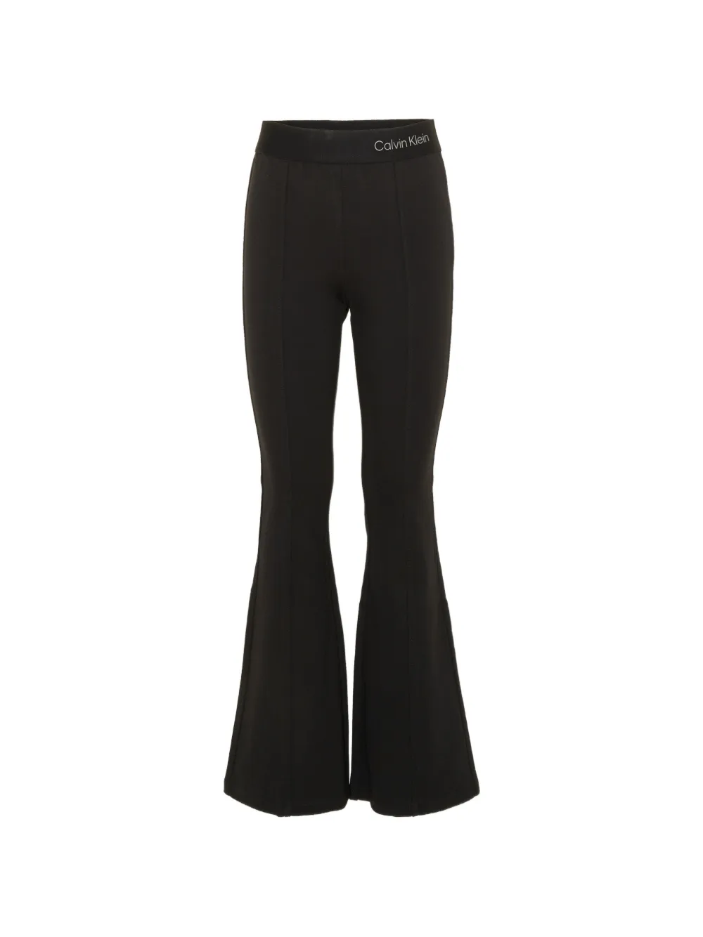 Calvin Klein Kids logo-waistband flared trousers - Nero