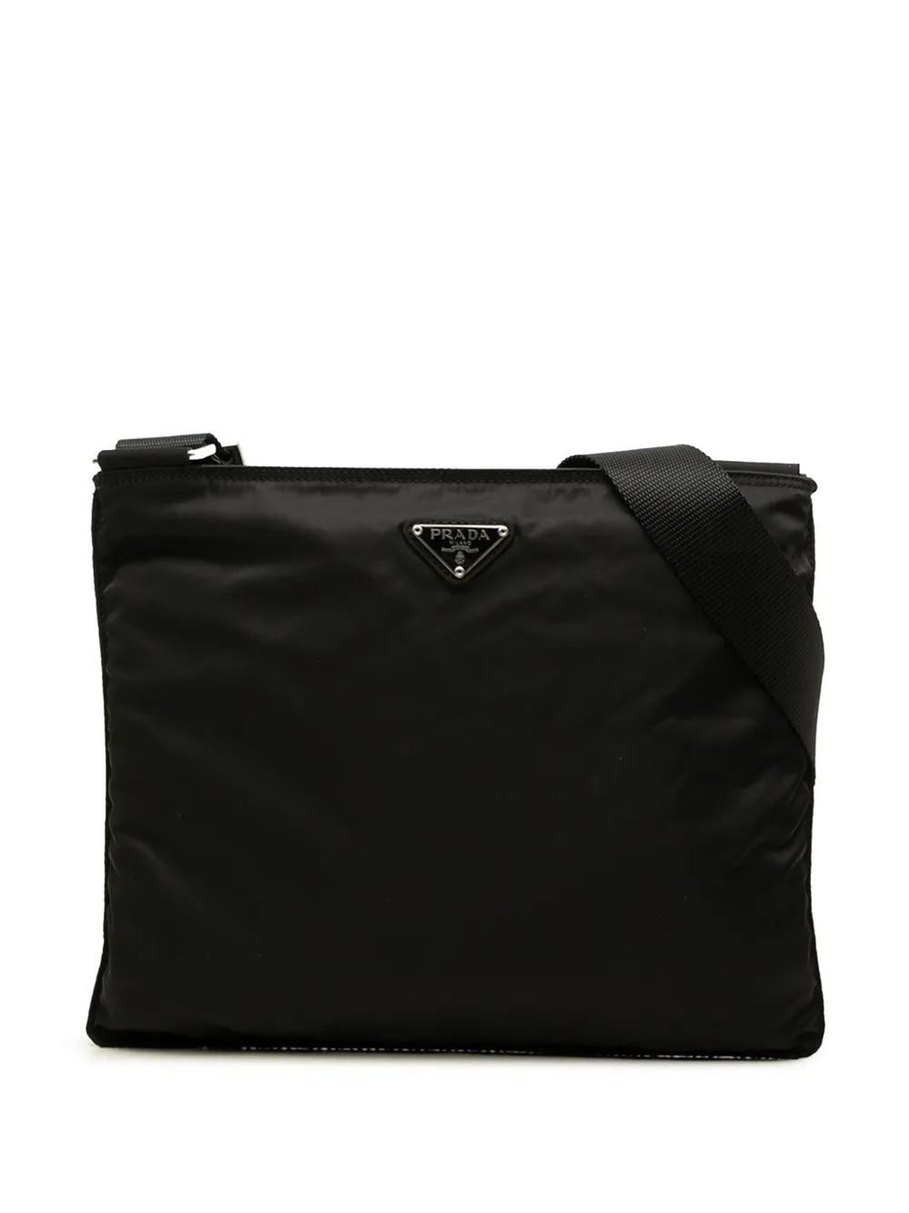 Prada Pre-Owned Borsa a tracolla in tessuto con zip 2000-2013 - Nero