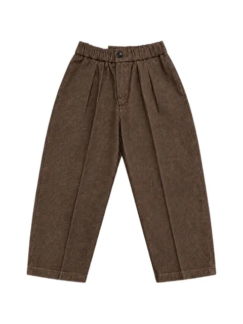 michael coal pleated elasticated-waist trousers