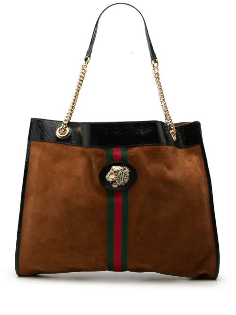 Gucci Pre-Owned 2000-2015 Large Suede Web Rajah tote bag