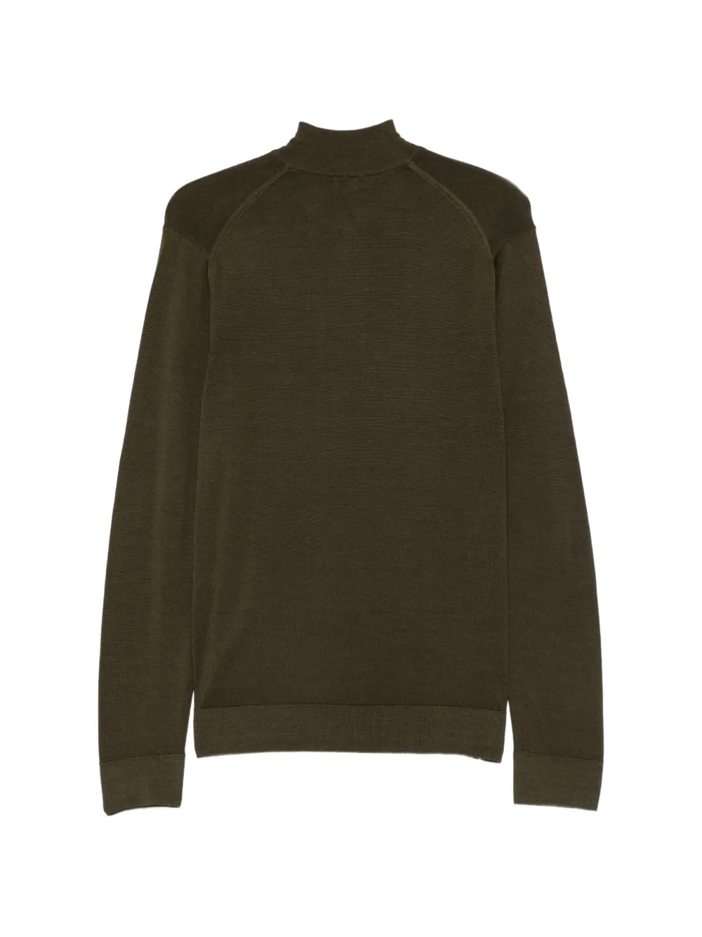 Sunspel quarter-zip wool sweater Groen