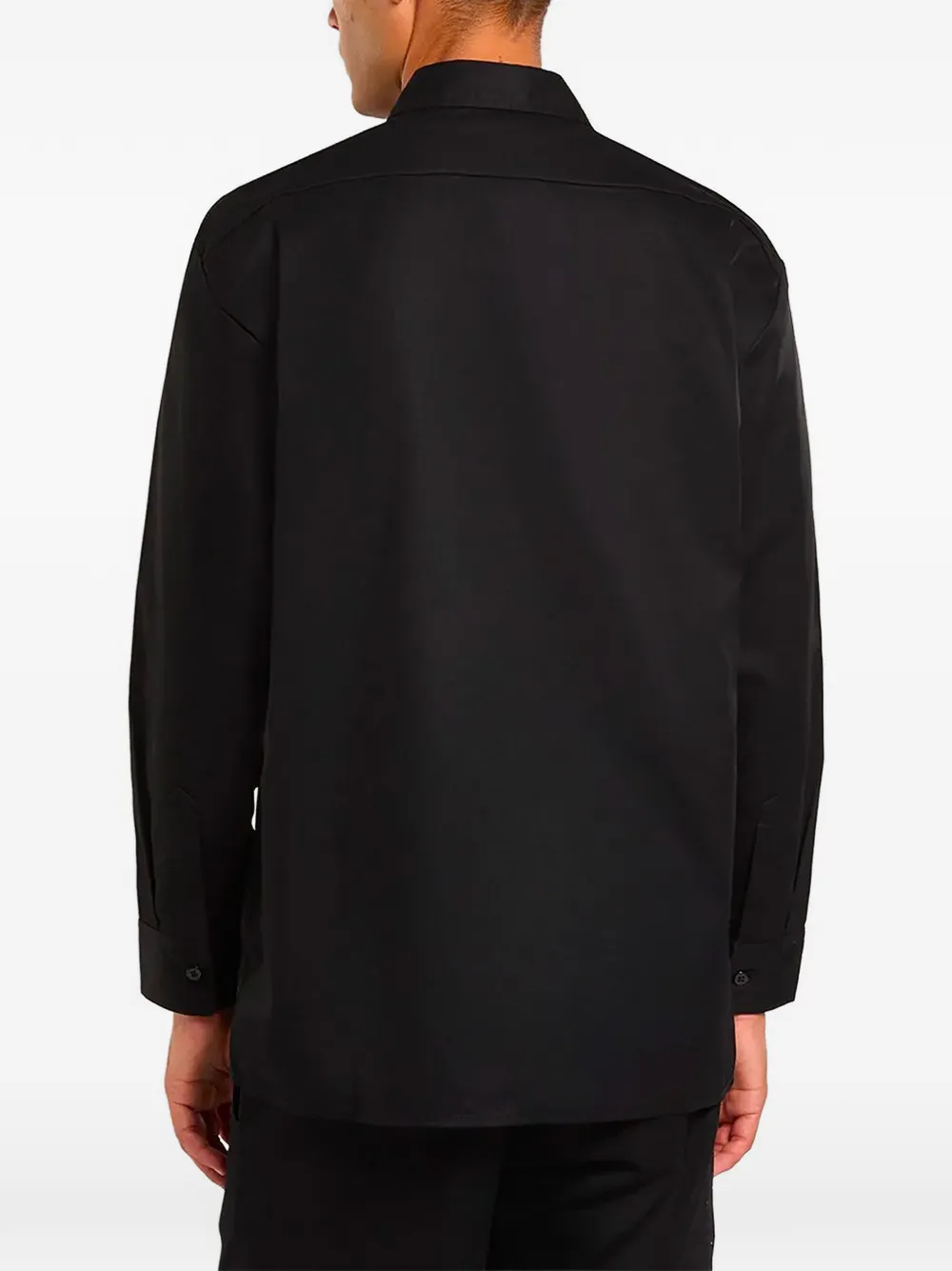 DICKIES Werkoverhemd met lange mouwen en logo-patch Zwart