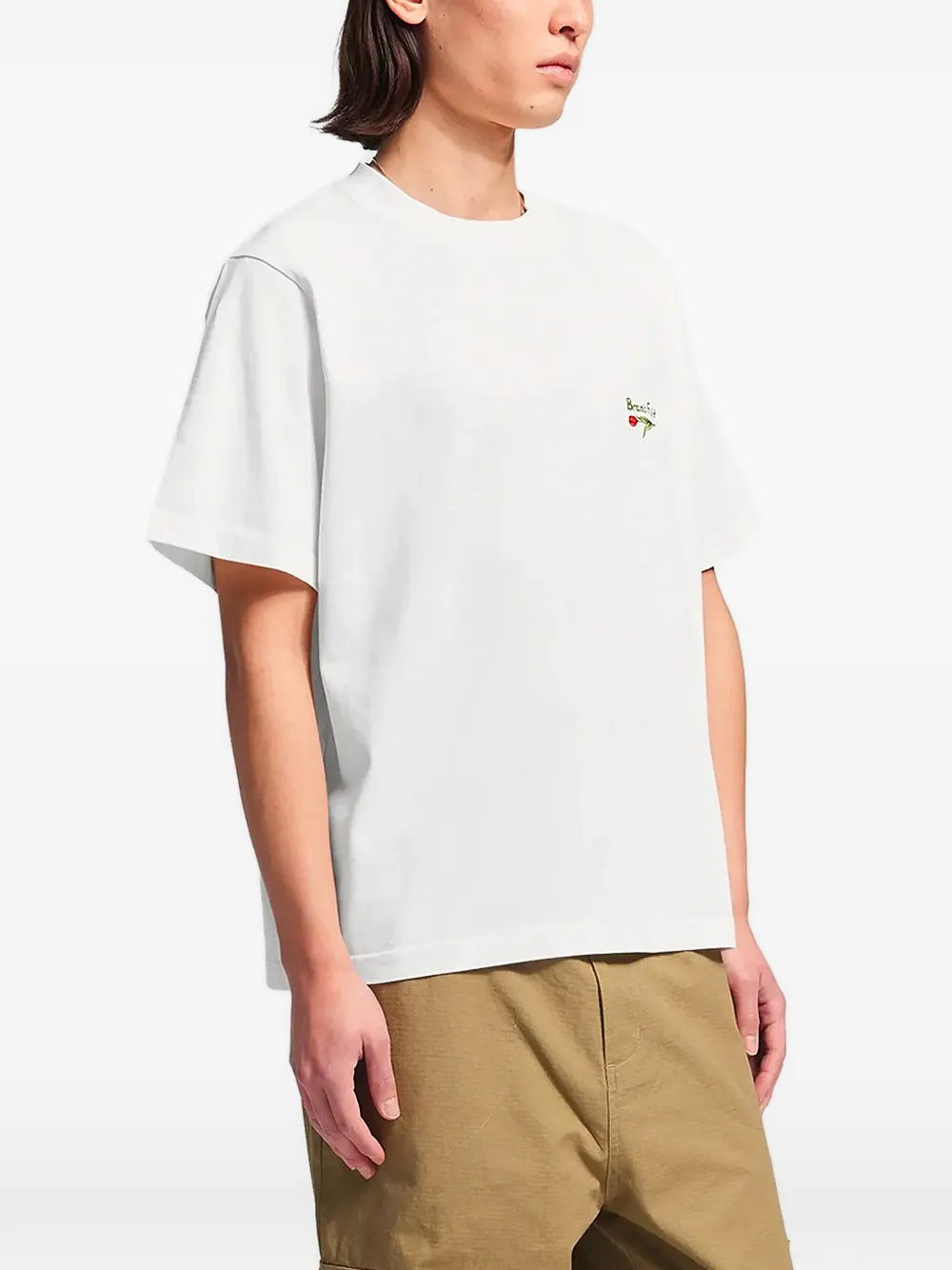 Bram s Fruit Flora 2.0 T-shirt met logo-print Wit