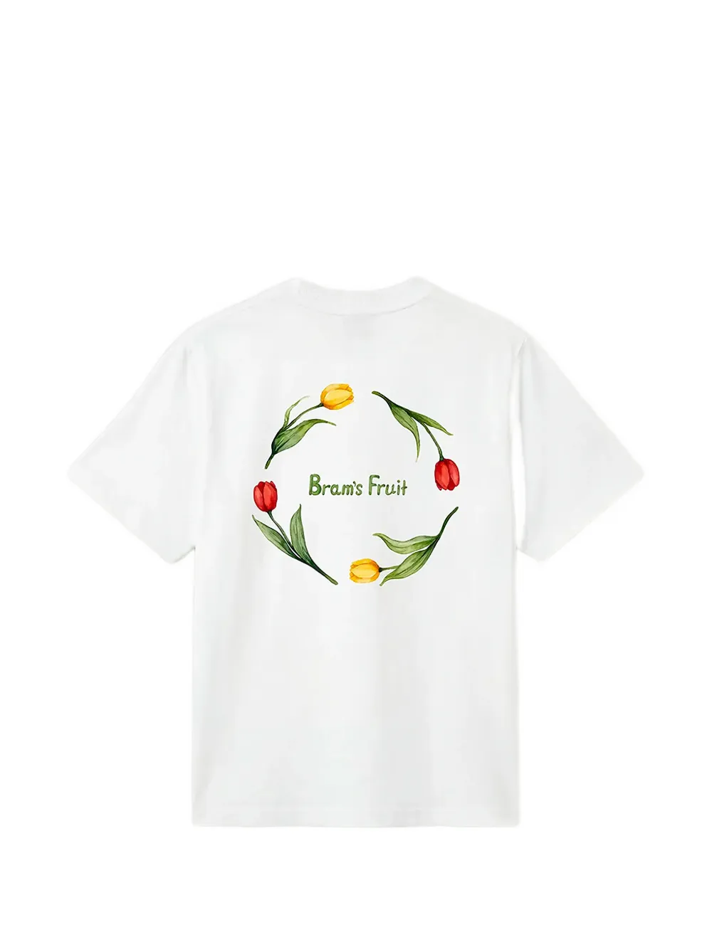 Bram s Fruit Flora 2.0 T-shirt met logo-print Wit