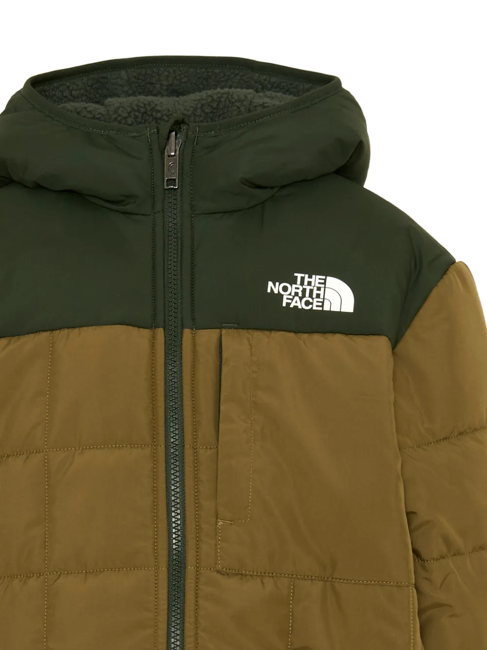 The North Face Kids Shasta reversible hooded padded jacket Bruin