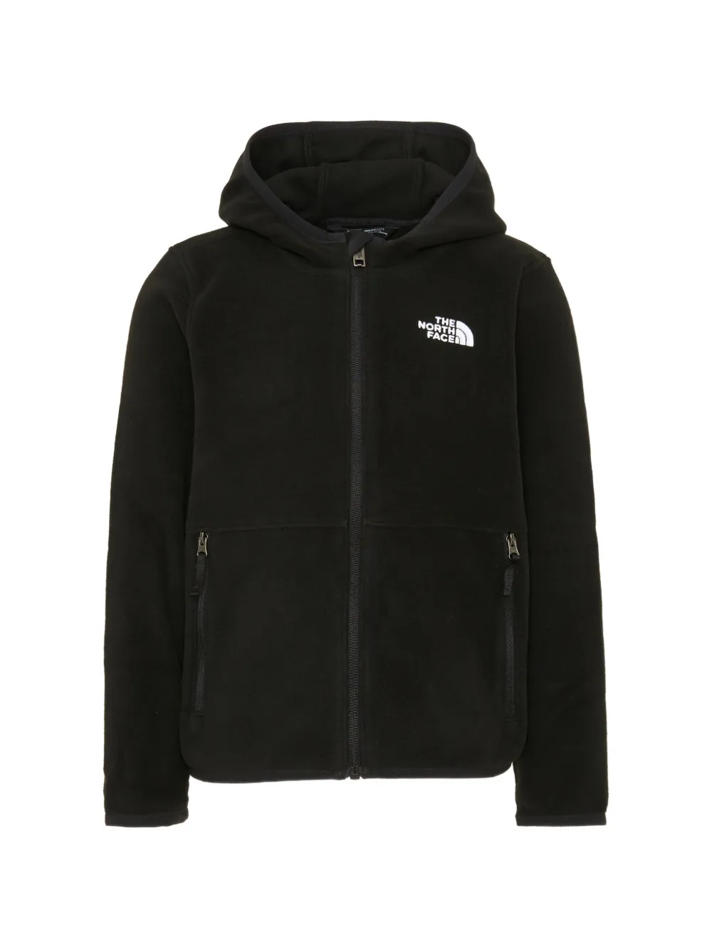 The North Face Kids logo-print zip-up hoodie - Nero