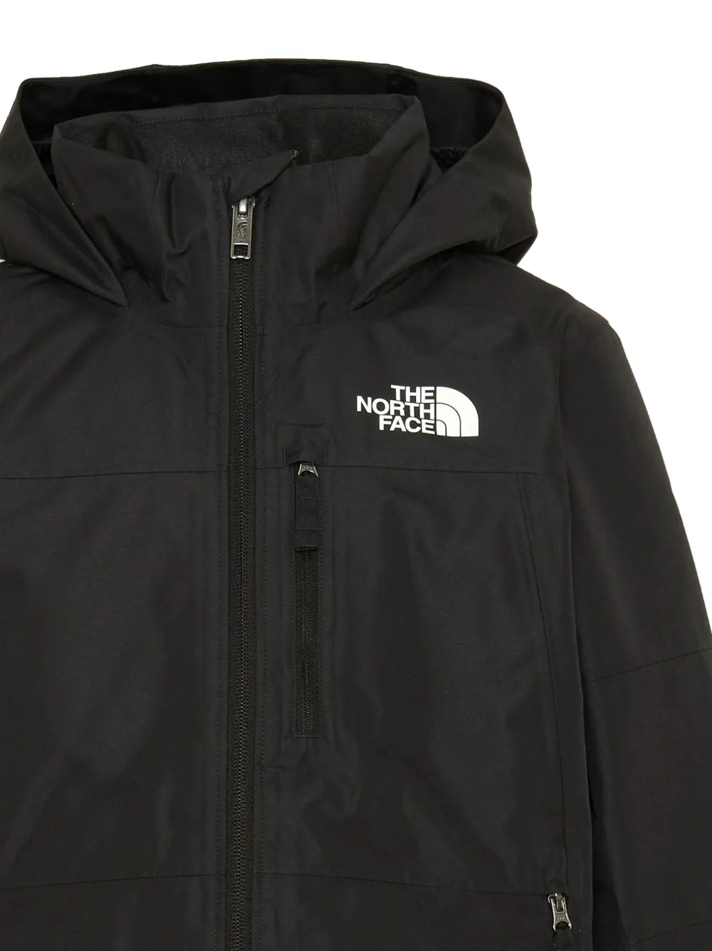 The North Face Kids Jack met capuchon en logoprint Zwart