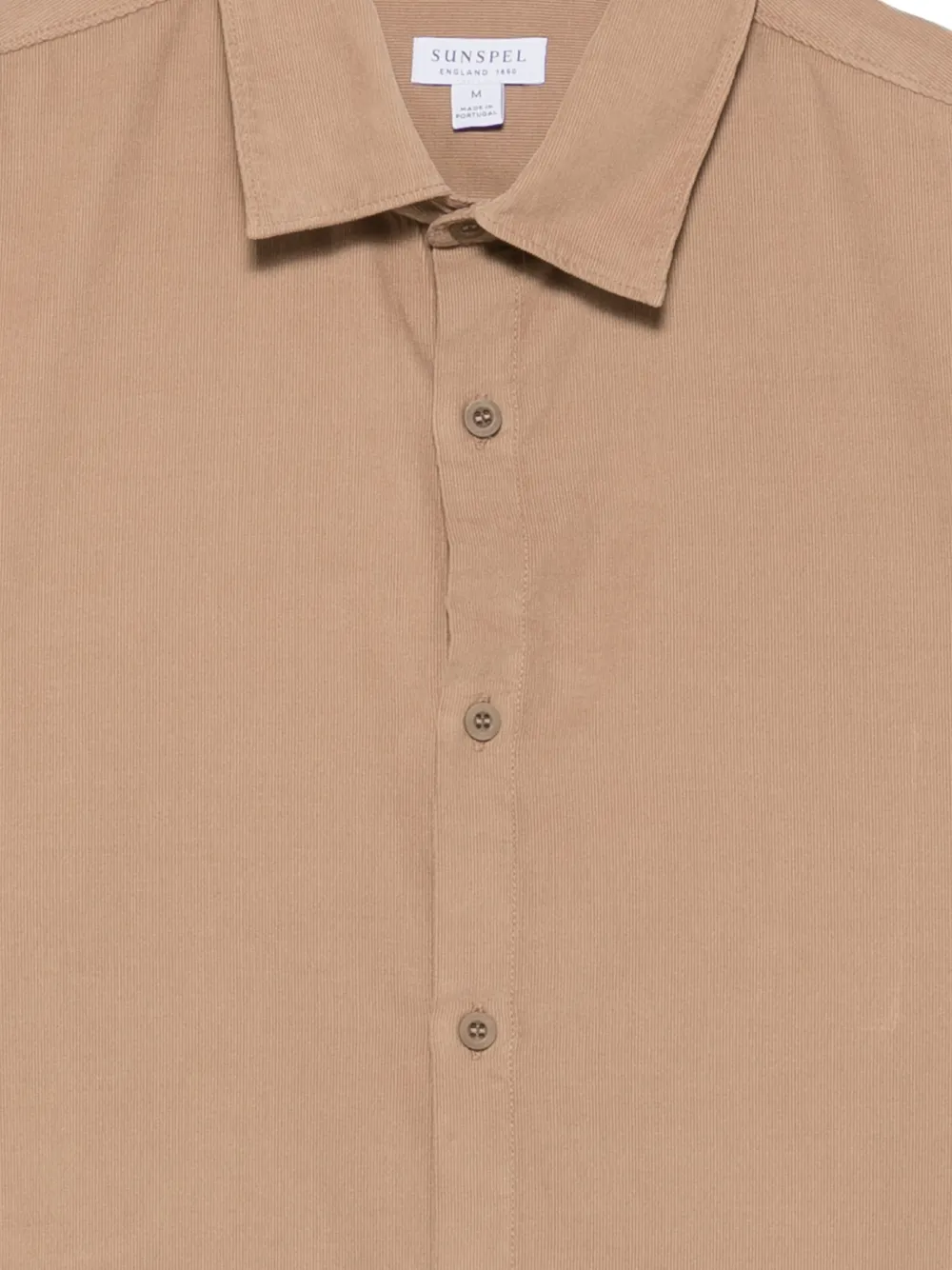 Sunspel corduroy long-sleeve shirt Beige
