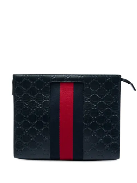 Gucci Pre-Owned 2000-2015 Guccissima Web clutch bag