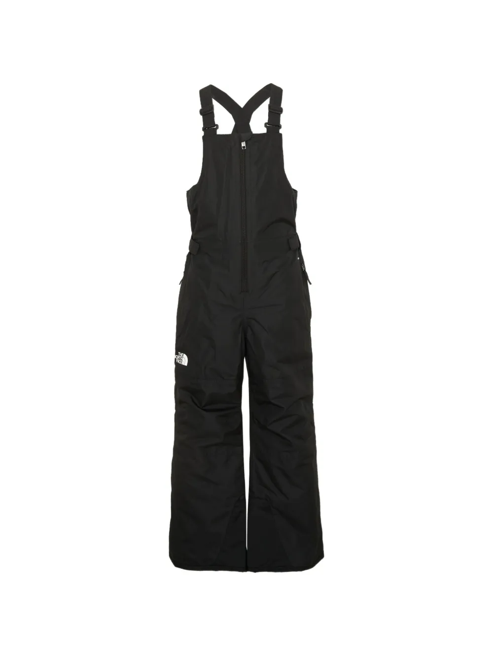 The North Face Kids logo-print ski dungarees - Noir