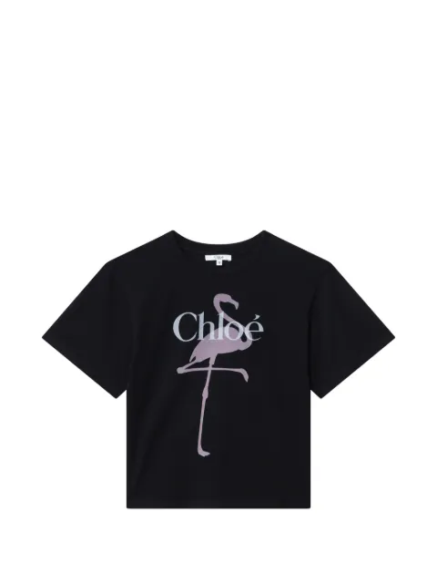Chloé Kids flamingo-print T-shirt
