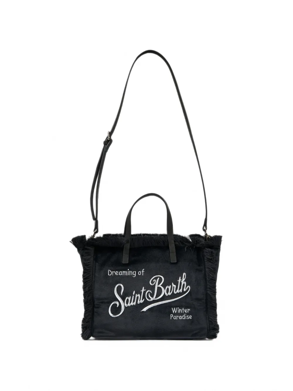 MC2 Saint Barth Shopper met franje Zwart