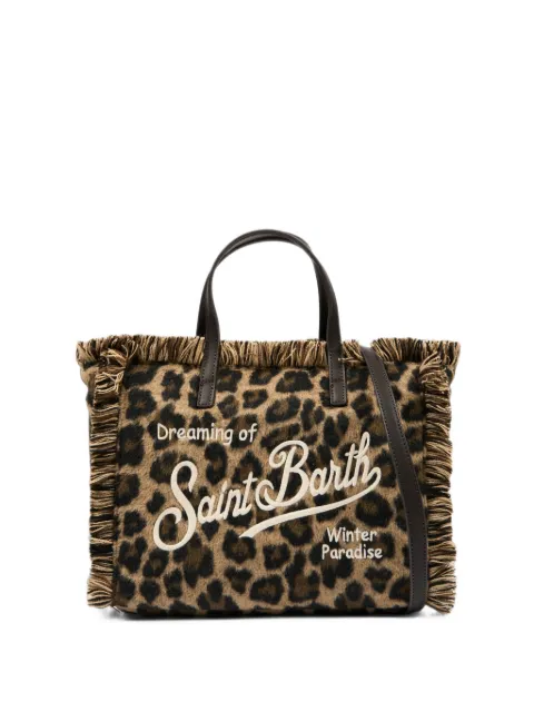 MC2 Saint Barth Colette leopard-print fringed tote bag